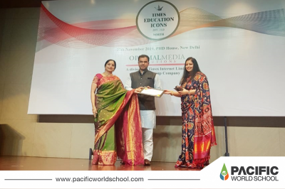  times School Survey Award - Pacific World School ranked 2nd in Greater Noida Innovators category