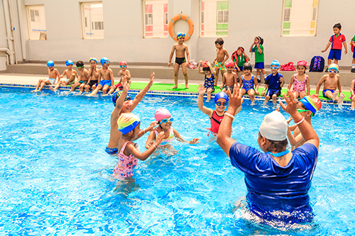 swimming pool facilities in pacific world school 
